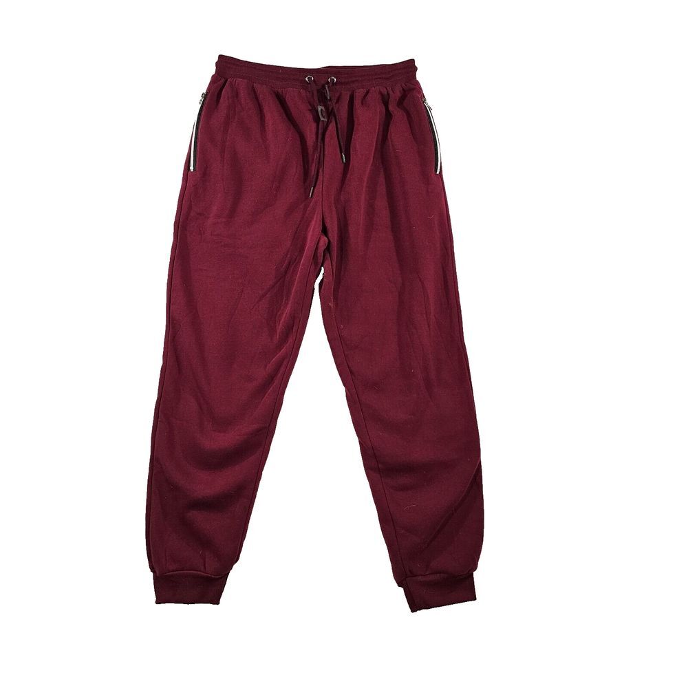Galaxy Womens Jogger Pants Size 2XL Drawstring Waist‎ Tapered Leg Pocket Maroon